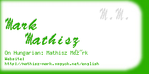 mark mathisz business card